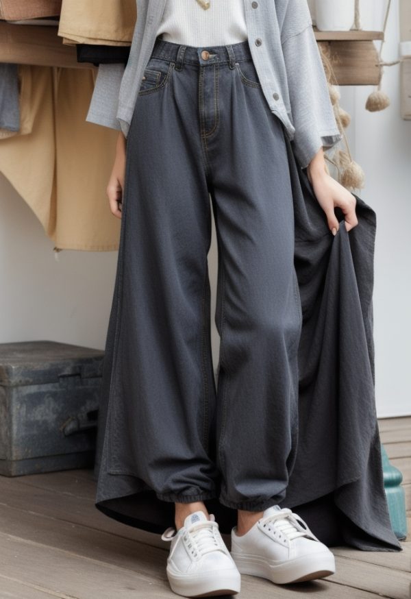 Street Multi Pocket High Rise Cargo Jeans
